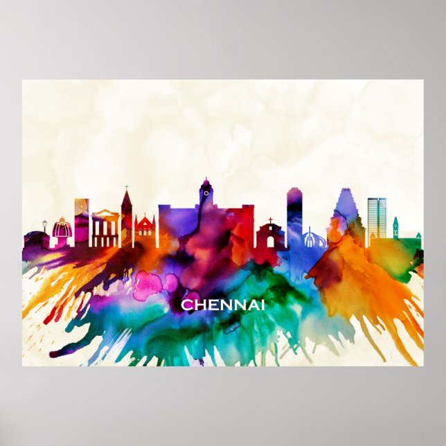 Chennai Skyline Poster (Vorne)