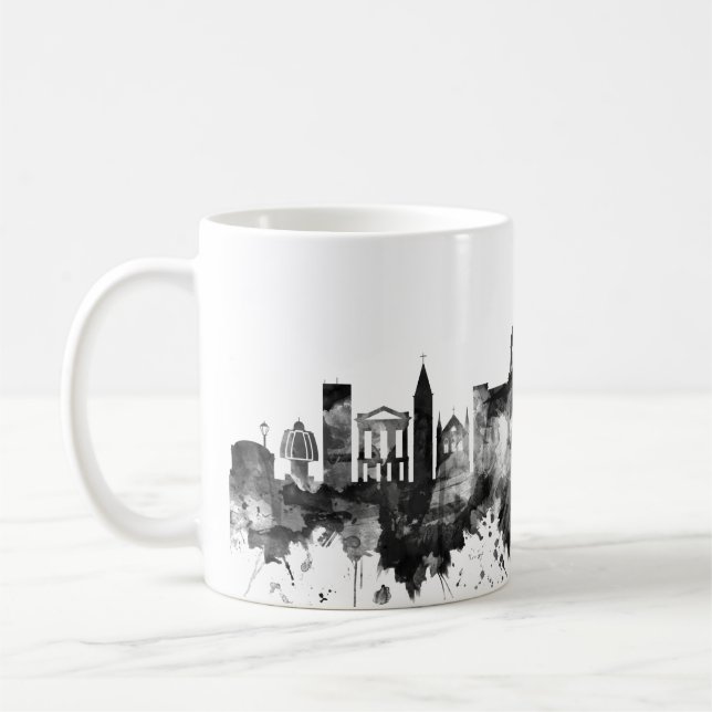 Chennai Tamil Nadu Skyline BW Kaffeetasse (Links)