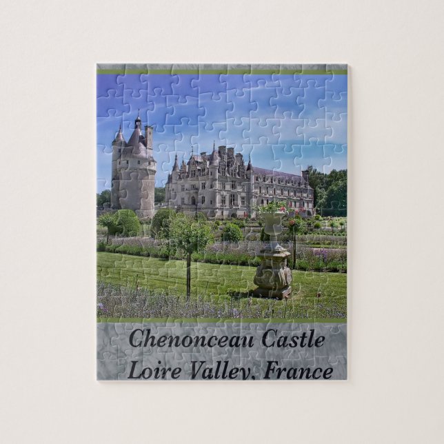 Chenonceau Castle Loire Foto Loire Puzzle (Vertikal)