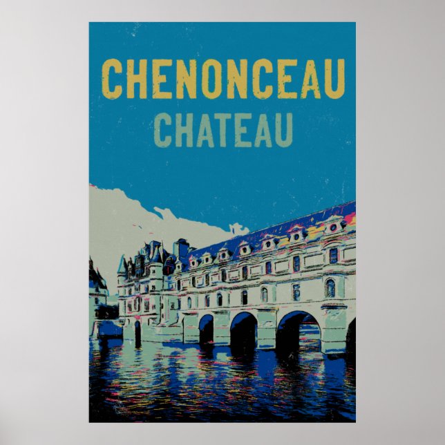 Chenonceau chateau Originalbild Frankreich Poster (Vorne)