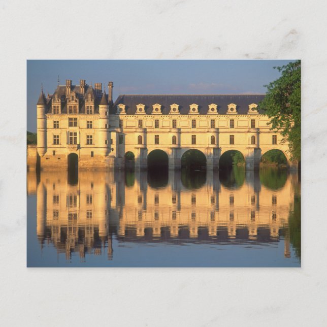 Chenonceau Chateau, River Cher, Loir-et-Cher, Postkarte (Vorderseite)