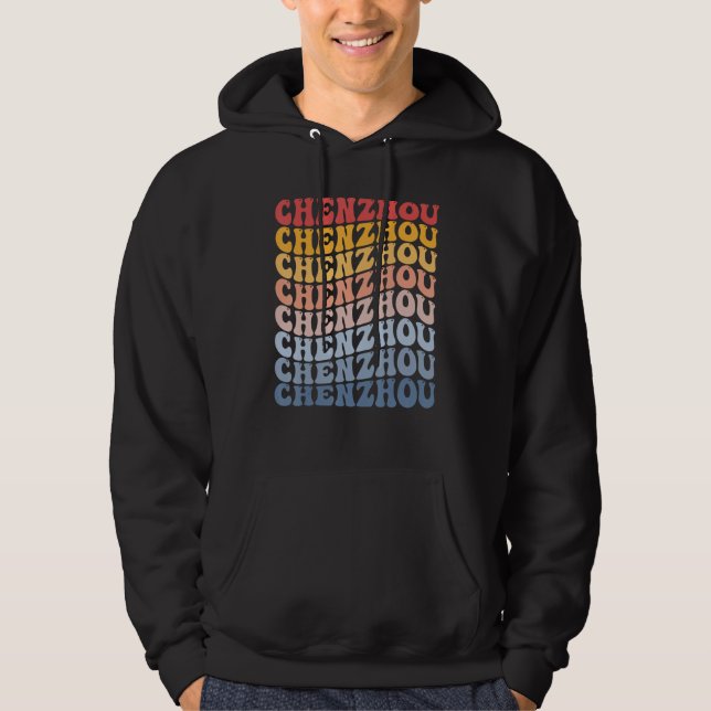 Chenzhou City Groovy Retro Hoodie (Vorderseite)
