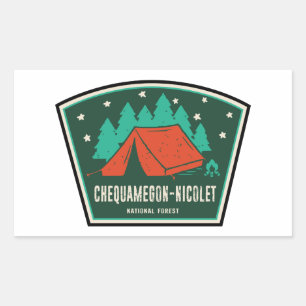 Chequamegon-Nicolet National Forest Camping Rechteckiger Aufkleber