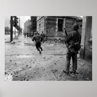 Cherbourg Frankreich U.S. Street Fighting World Wa Poster