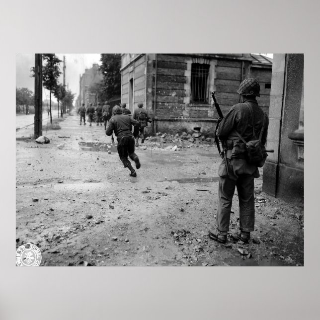 Cherbourg Frankreich U.S. Street Fighting World Wa Poster (Vorne)