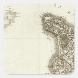 Cherbourg Quadratischer Aufkleber