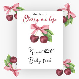Cherbow baby Dusche Name that baby food Poster