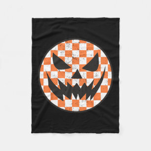 Chered Pattern Halloween Face Trendy Kids Fleecedecke