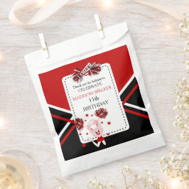 Chereleader Birthday Party Rot, Schwarz, Weiß Geschenktütchen