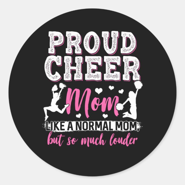 Chereleader Mama Cheer Mama Runder Aufkleber (Vorderseite)