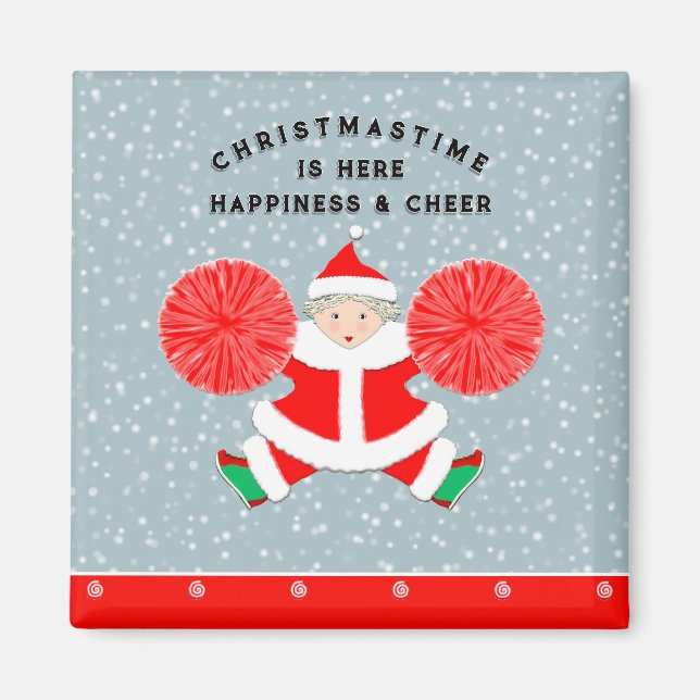 Chereleader Weihnachtsfeiertage Kleinen Geschenke Magnet (Vorne)