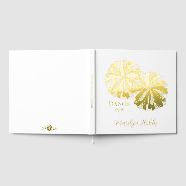 Chereleading Pom Poms Personalisiert Foil Scrapboo Gästebuch (Voll)