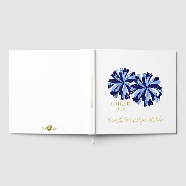 Chereleading Pom Poms Personalisiert Foil Scrapboo Gästebuch (Voll)