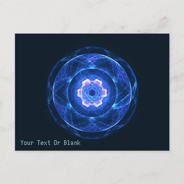 Cherenkov-Strahlung Postkarte (Vorderseite)