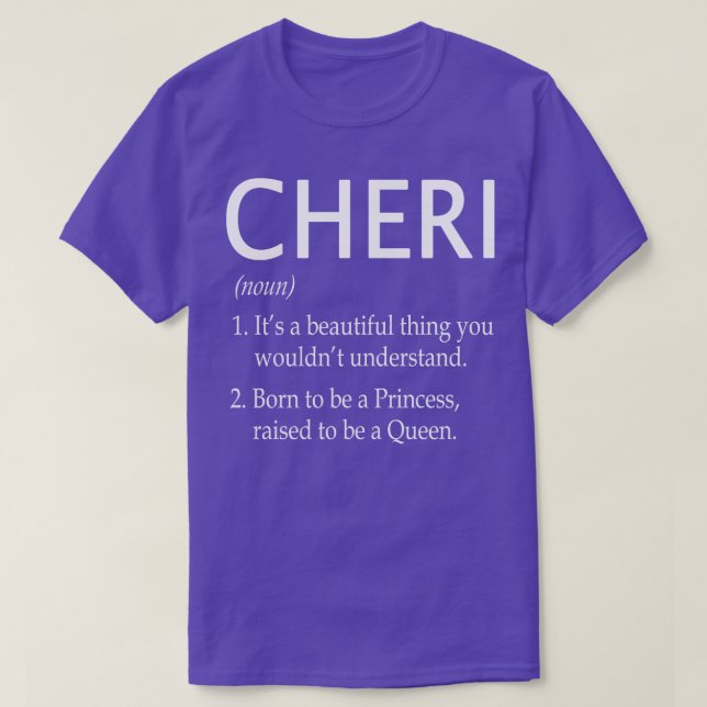 Cheri Name Gift T-Shirt (Design vorne)