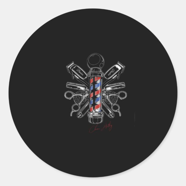 Cherie Huntley - Sammlung von Barber Runder Aufkleber (Vorderseite)