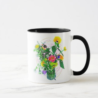 Cherie's Blooms! Black 11 oz Combo Mug Tasse