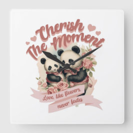 Chering the Moment Wall Clock Quadratische Wanduhr