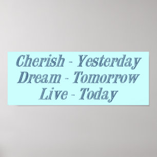 Cherish dunkelblau poster