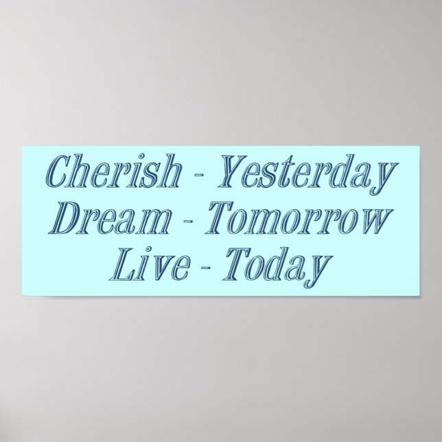 Cherish dunkelblau poster (Vorne)