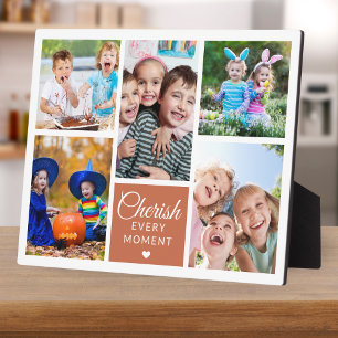 Cherish Every moment Terracotta 5 Foto Collage Fotoplatte