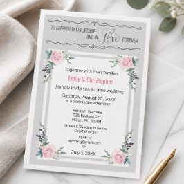 Cherish in Friendship & Liebe Hochzeit Einladung