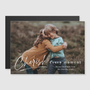 Cherish Jeden Augenblick Script Foto Frohe Weihnac Magnetkarte