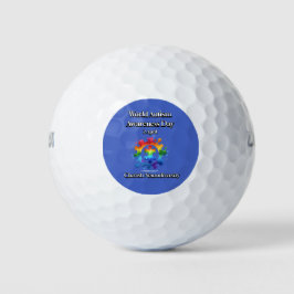 Cherish Neurodiversity. Welttag des Bewusstseins f Golfball