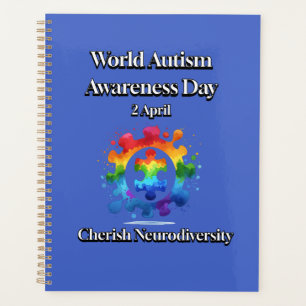 Cherish Neurodiversity. Welttag des Bewusstseins f Planer