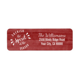 Cherish the Spirit of Christmas Red Watercolor