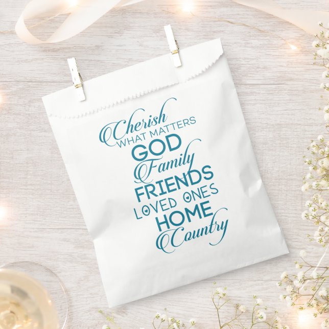 Cherish, was Aquamarin zählt Geschenktütchen (Ausgeschnitten)