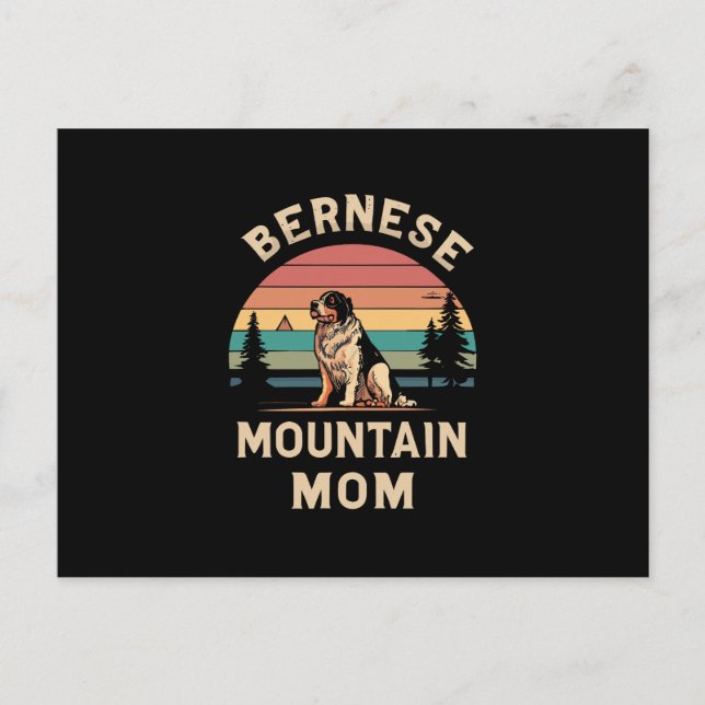 Cherish your Liebe: Bernese Mountain Dog Mama Postkarte (Vorderseite)