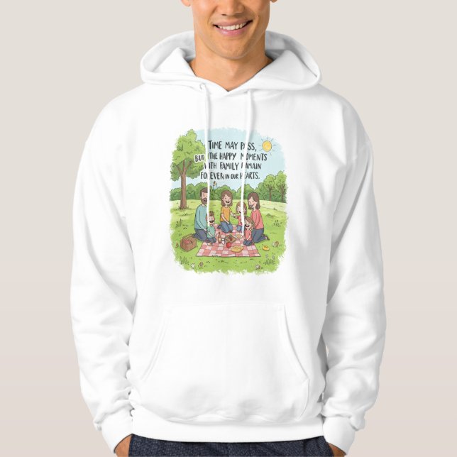 Cherished Family Bonds Doodle T-Shirt Hoodie (Vorderseite)