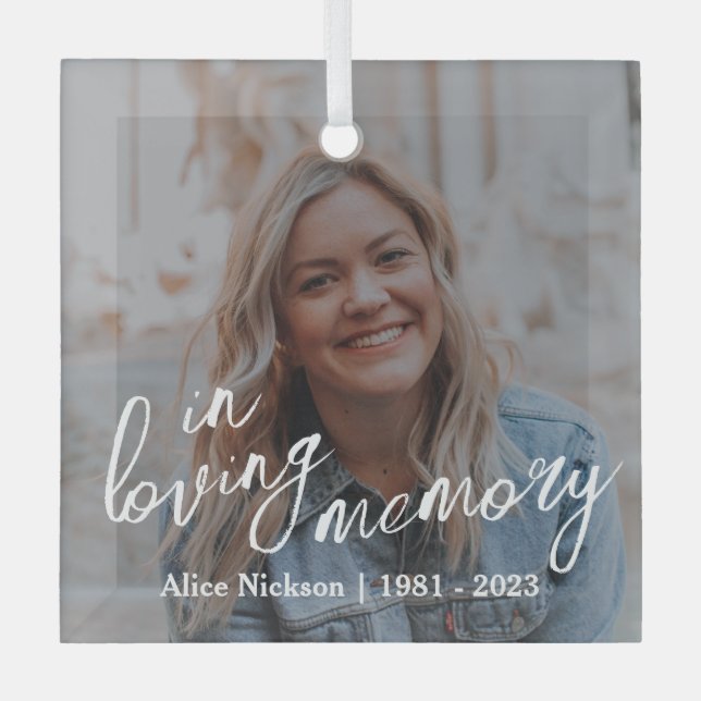 Cherished Moments Memorial Ornament Aus Glas (Vorderseite)