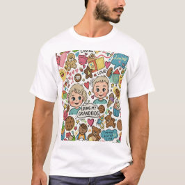 Cherishing Grandkids: Herzerwärmendes Foto - Gesch T-Shirt