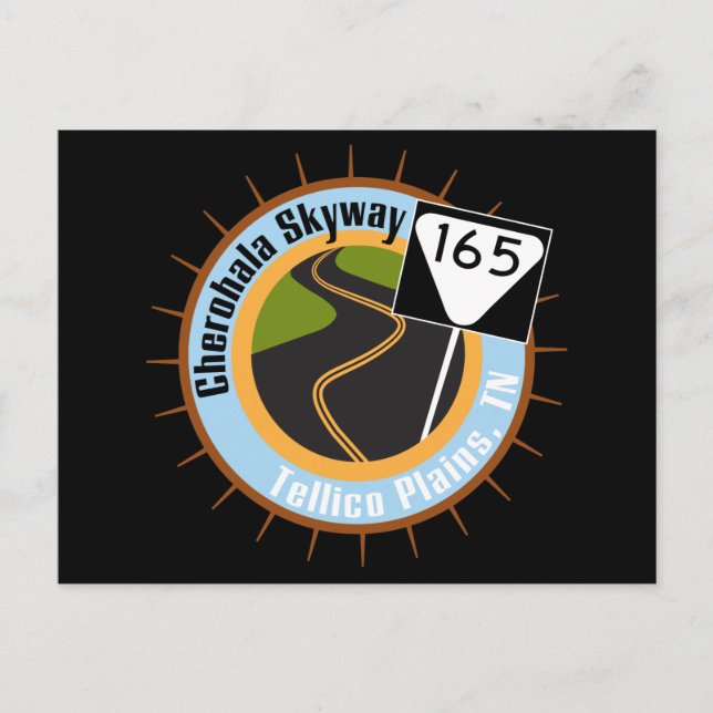 Cherohala Skyway Famous Motorrad Road Postkarte (Vorderseite)