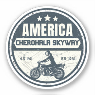Cherohala Skyway Tennessee nach North Carolina Aufkleber