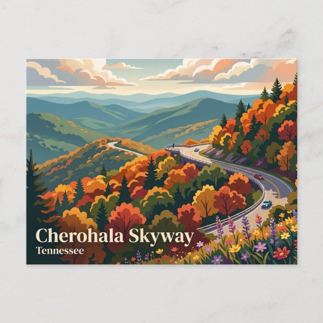 Cherohala Skyway USA Postkarte (Vorderseite)