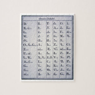 Cherokee Alphabet, im Jahre 1821 entwickelt Puzzle