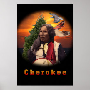 Cherokee amerikanischen Ureinwohners entwirft Poster