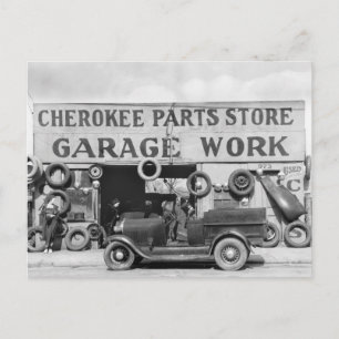 Cherokee Auto Teile: 1936 Postkarte