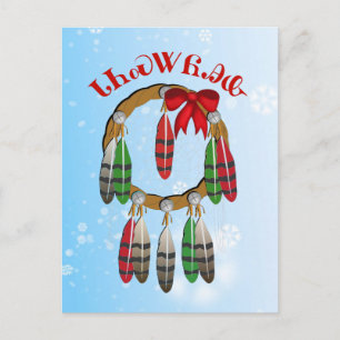 Cherokee Christmas Dream Catcher Postkarte