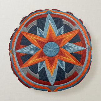 Cherokee Compass Rundes Kissen