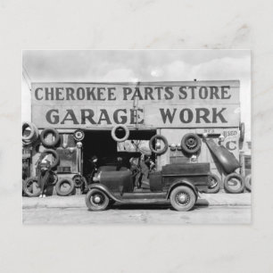 Cherokee-Ersatzteilshop, 1936 Postkarte