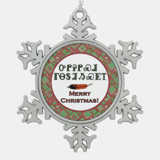 Cherokee Feiertags-Gruß-Zinn-Verzierung Schneeflocken Zinn-Ornament