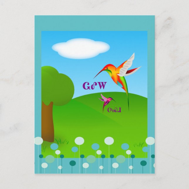 Cherokee Hummingbird Postcard Postkarte (Vorderseite)