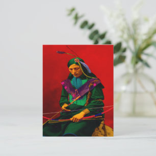 Cherokee Indian Pop Art Flat Grußkarte Karte