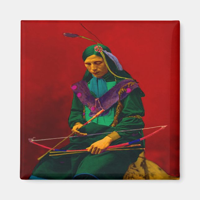 Cherokee Indian Pop Art Magnet (Vorne)
