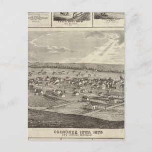 Cherokee, Iowa, 1875 Unternehmen in Centerville Postkarte