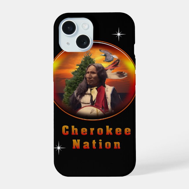 Cherokee iPhone 15 Hülle (Rückseite)